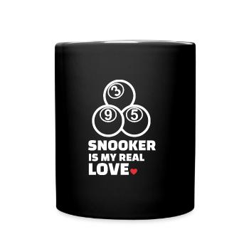 Ich Liebe Billard - Tasse einfarbig - Schwarz - Vorne