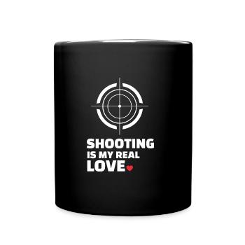 Ich Liebe Es Zu Schießen - Tasse einfarbig - Schwarz - Vorne