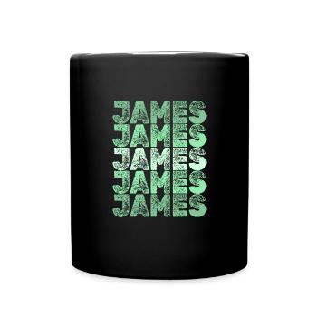 Geschenk für James - Tasse einfarbig - Schwarz - Vorne