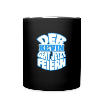 Geschenk für Kevin - Tasse einfarbig - Schwarz - Vorne