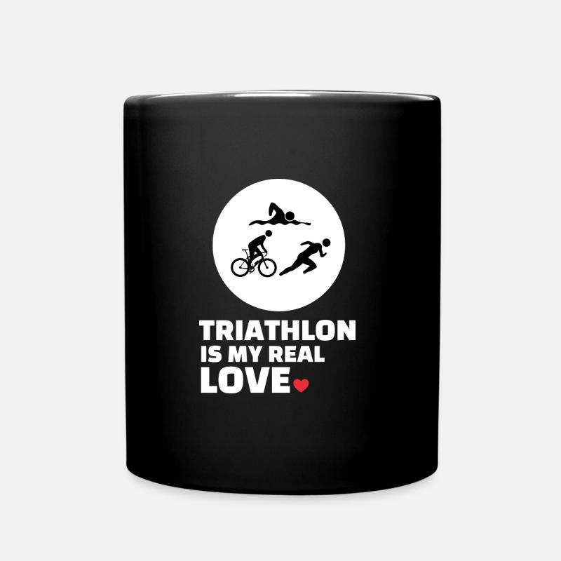 I love triathlon - Full Colour Mug - black