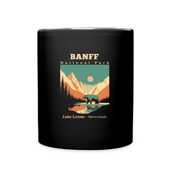 Vintage Retro Canadian Banff National Park - Mug uni - noir - Devant