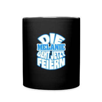 Jungesellin Melanie - Tasse einfarbig - Schwarz - Vorne