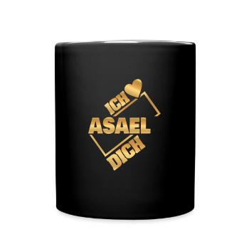 Liebespaar für Asael Couple Liebe - Tasse einfarbig - Schwarz - Vorne
