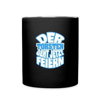 Vorname Torsten - Tasse einfarbig - Schwarz - Vorne