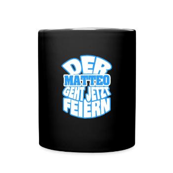 Party matteo - Tasse einfarbig - Schwarz - Vorne
