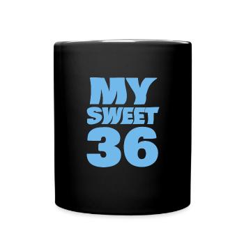 Süß 36 - Tasse einfarbig - Schwarz - Vorne