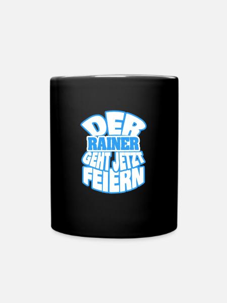 Geschenk für Rainer - Tasse einfarbig - Schwarz
