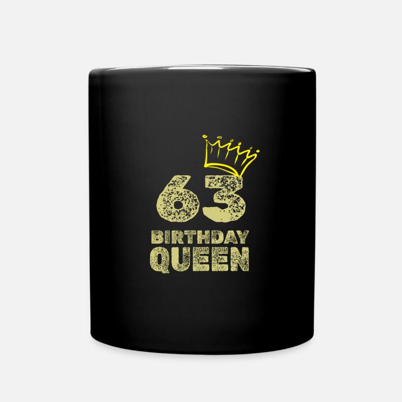 Geburtstag 63 - Tasse einfarbig - Schwarz