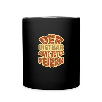 Geschenk für Dietmar - Tasse einfarbig - Schwarz - Vorne