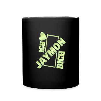 Jaymon als Couple - Tasse einfarbig - Schwarz - Vorne