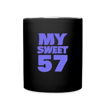Alter 57 - Tasse einfarbig - Schwarz - Vorne