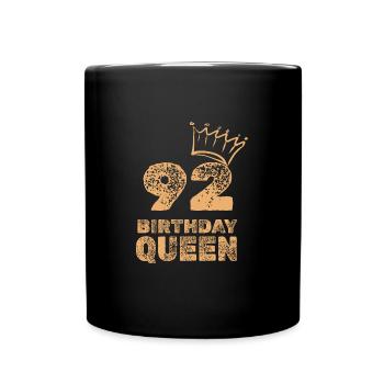 Birthday 92 - Full Colour Mug - black - Front