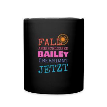 Geschenk für Bailey - Tasse einfarbig - Schwarz - Vorne