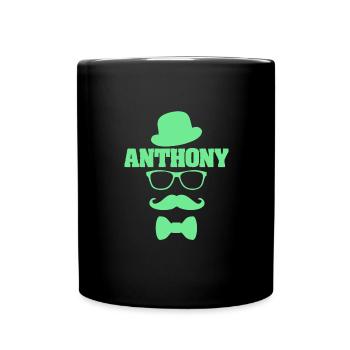 Anthony als Vorname - Tasse einfarbig - Schwarz - Vorne