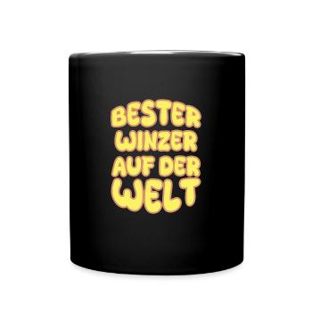 Berufung Winzer - Tasse einfarbig - Schwarz - Vorne