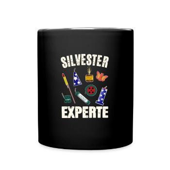 Silvester Experte - Tasse einfarbig - Schwarz - Vorne