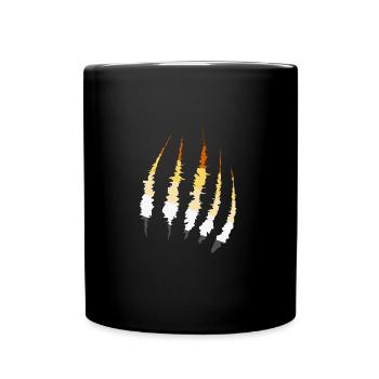LGBT Bear PAW, LGBT bear Community, Bear Pride, - Full Colour Mug - black - Front