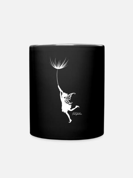 Fées Autant en emporte le thème du vent avec des graines de pissenlits - Mug uni - noir