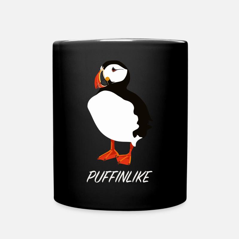 Puffin Puffin Puff - Full Colour Mug - black