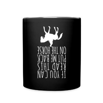Reiter - Tasse einfarbig - Schwarz - Vorne