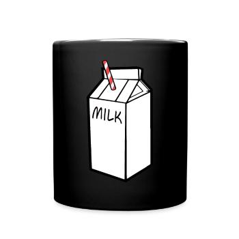 carton de lait - Mug uni - noir - Devant