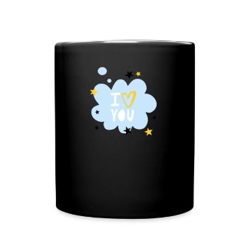 Ich Liebe dich - Tasse einfarbig - Schwarz - Vorne