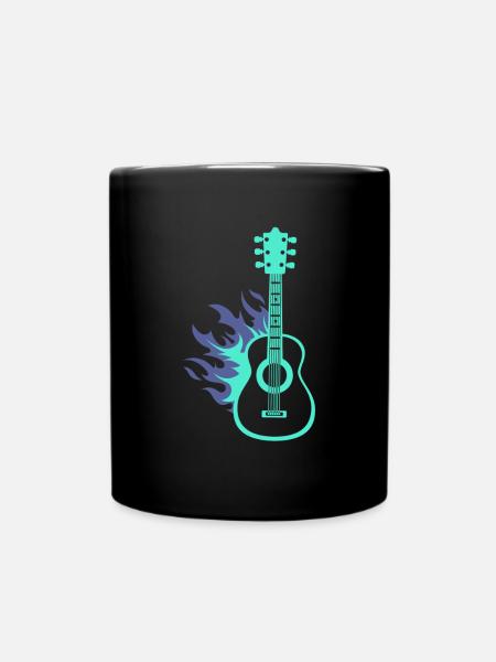 guitar - Full Colour Mug - black