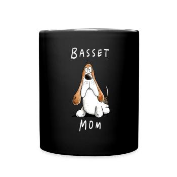 Basset Hound Mama I Dog Mama I Dogs Mistress - Full Colour Mug - black - Front