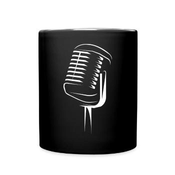 microphone icône illustration graphique icône musicien - Mug uni - noir - Devant
