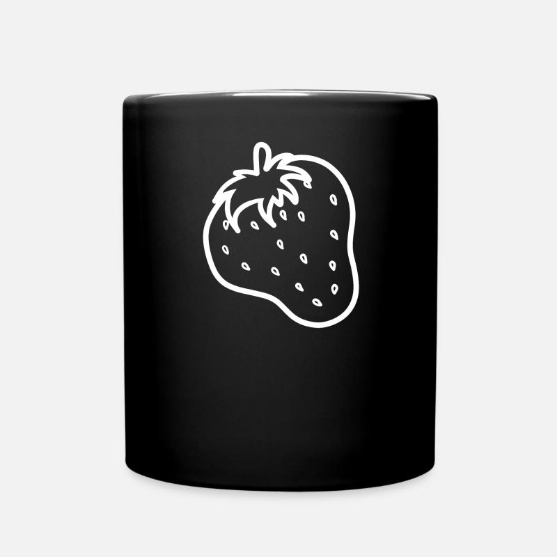 strawberry - Full Colour Mug - black