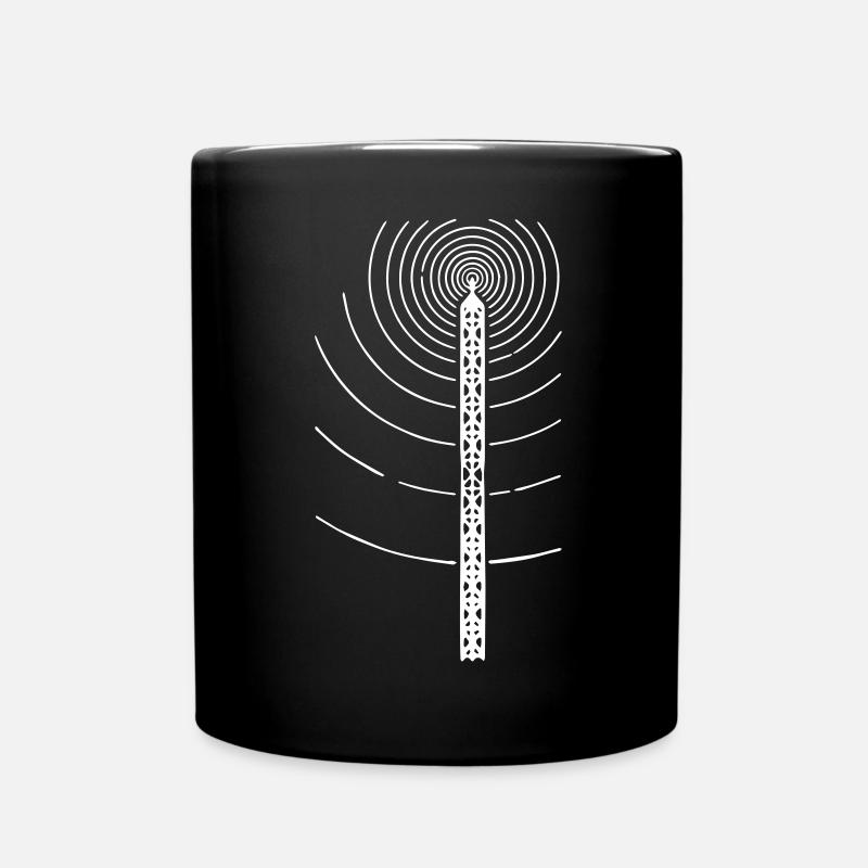 Wellen - Tasse einfarbig - Schwarz
