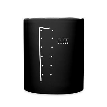 Chef de cuisine blouson cuisinier - Mug uni - noir - Devant