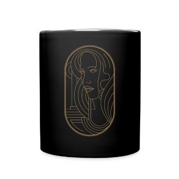 Beauty Artdeco Digital Art Prints - Sammlerstücke - Tasse einfarbig - Schwarz - Vorne