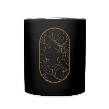 Beauty Artdeco Digital Art Prints - Sammlerstücke - Tasse einfarbig - Schwarz - Vorne