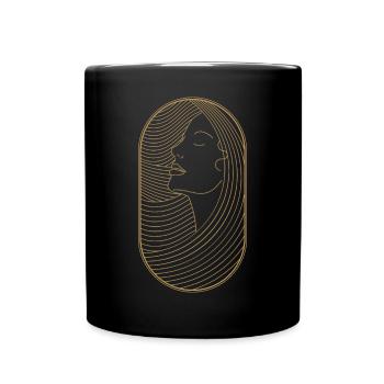 Beauty Artdeco Digital Art Prints - Sammlerstücke - Tasse einfarbig - Schwarz - Vorne