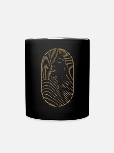 Beauty Artdeco Digital Art Prints - Collectables - Full Colour Mug - black