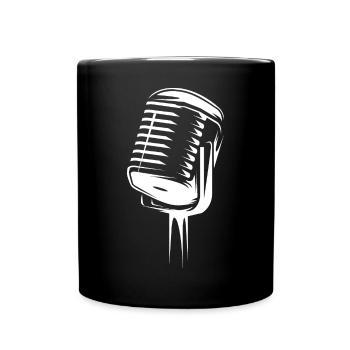 Microphone Icon Music Musician Singer Rapper icon - Full Colour Mug - black - Front