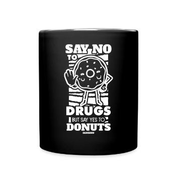 Donut Sweets Donuts Food Baker Gift - Full Colour Mug - black - Front