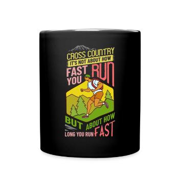 Cross Country Running Crosslauf Geländelauf Laufen - Mug uni - noir - Devant