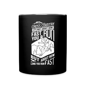 Cross Country Running Crosslauf Geländelauf Laufen - Mug uni - noir - Devant