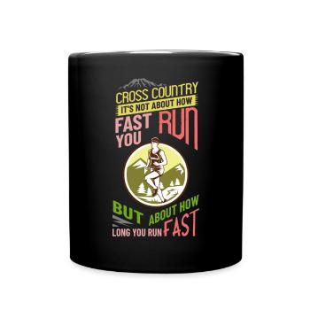 Cross Country Running Crosslauf Geländelauf Laufen - Mug uni - noir - Devant