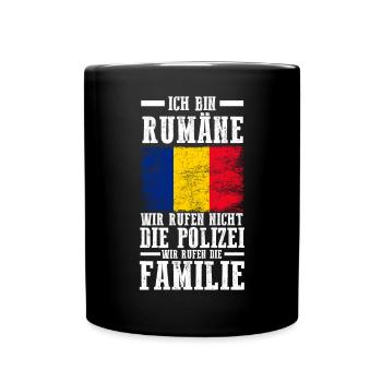 Rumänien Rumäne Rumänisches - Tasse einfarbig - Schwarz - Vorne