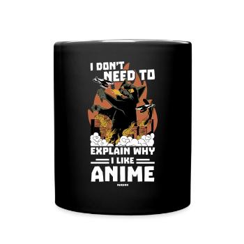 I Love Anime Japan Manga Cosplay Nerd Gift - Full Colour Mug - black - Front