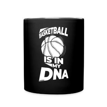 Basketball ist in meiner DNA - Tasse einfarbig - Schwarz - Vorne
