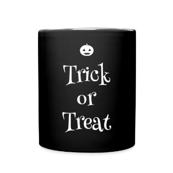 Conception effrayante de bonbons ou de friandises d’Halloween - Mug uni - noir - Devant