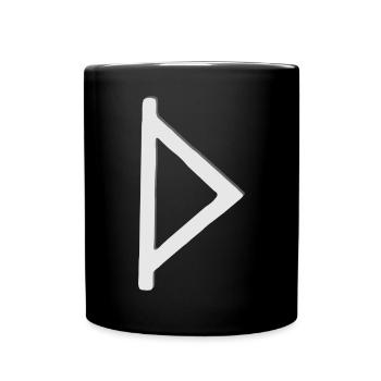 Futhark Runenalphabet Thurisaz - Tasse einfarbig - Schwarz - Vorne