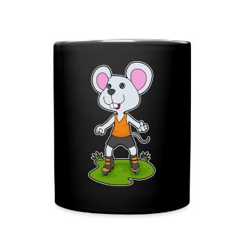 Patinage en ligne Souris Patins en ligne - Mug uni - noir - Devant