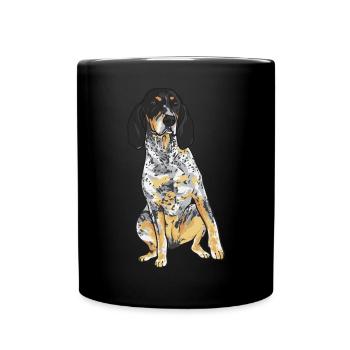 Bluetick Coonhound cadeau drôle de dicton - Mug uni - noir - Devant