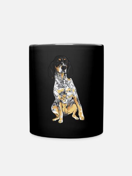 Bluetick Coonhound gift funny saying - Full Colour Mug - black